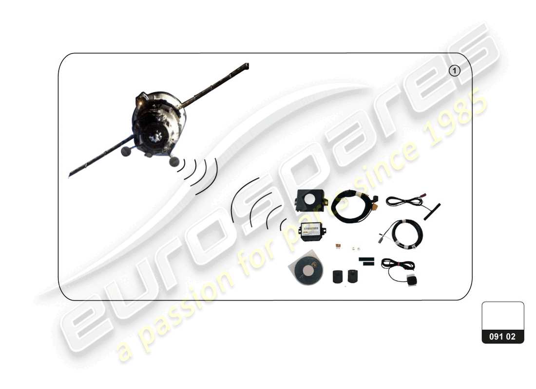 lamborghini accessories (sterrato) installation kit for mobile navigation system -gps- part diagram