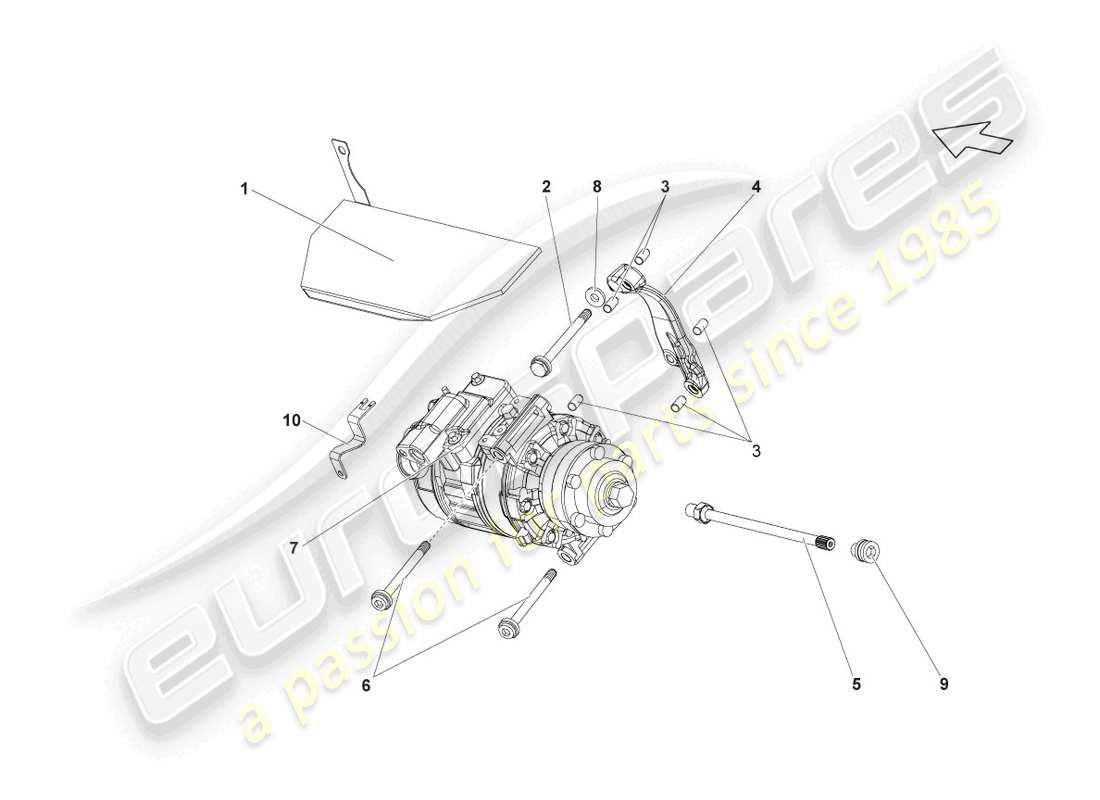 a part diagram from the lamborghini lp560-4 coupe (2013) parts catalogue