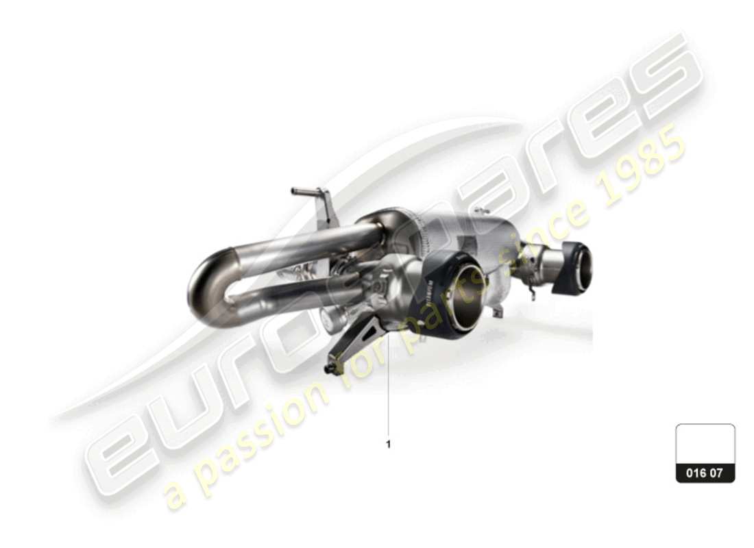 a part diagram from the lamborghini huracan accessories parts catalogue