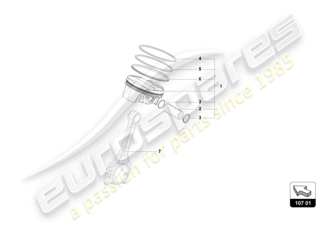 lamborghini revuelto coupe (2024) piston complete part diagram