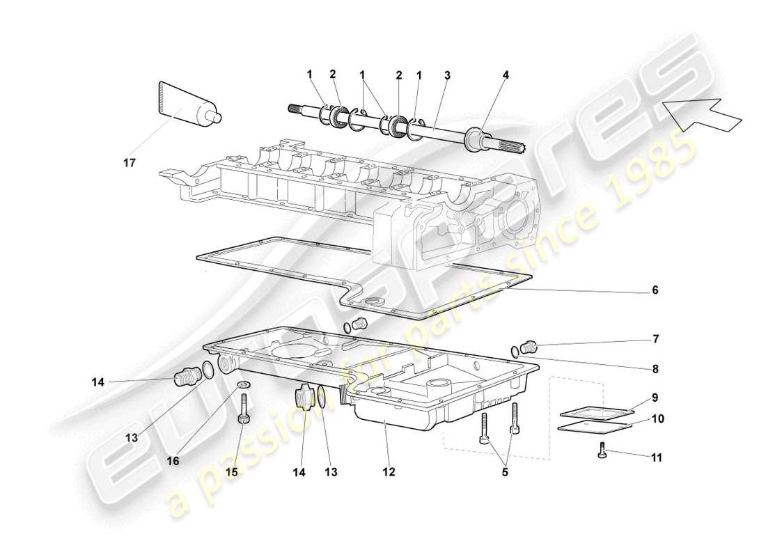 lamborghini reventon oil sump part diagram