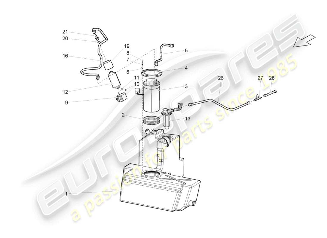 a part diagram from the lamborghini gallardo spyder (2008) parts catalogue