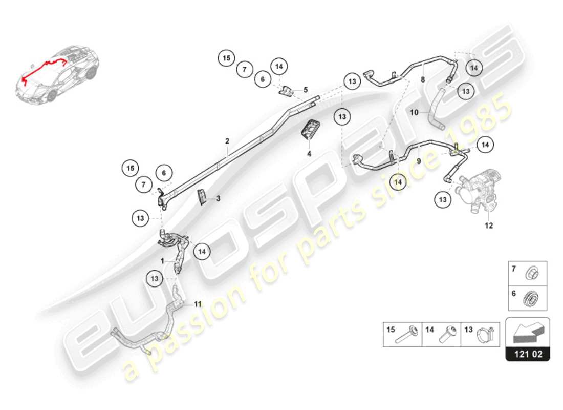a part diagram from the lamborghini revuelto parts catalogue