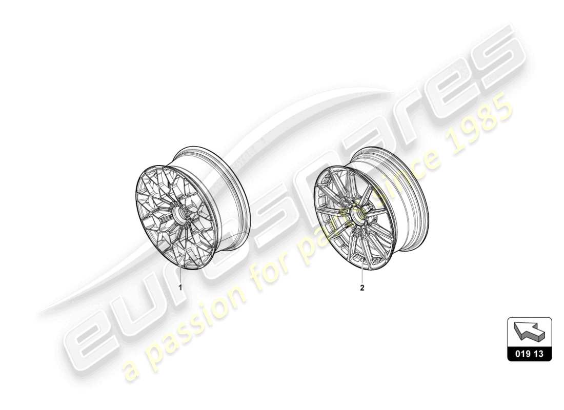a part diagram from the lamborghini huracan sto (accessories) parts catalogue