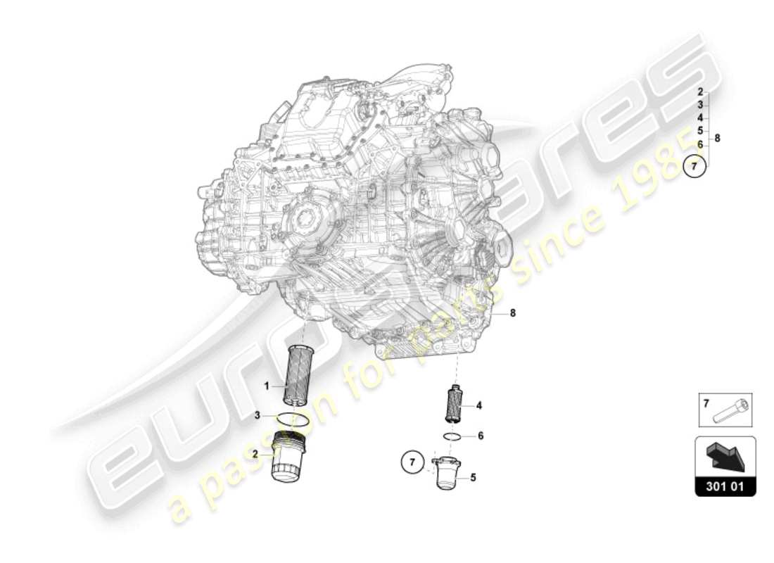 lamborghini revuelto coupe (2024) oil filter part diagram