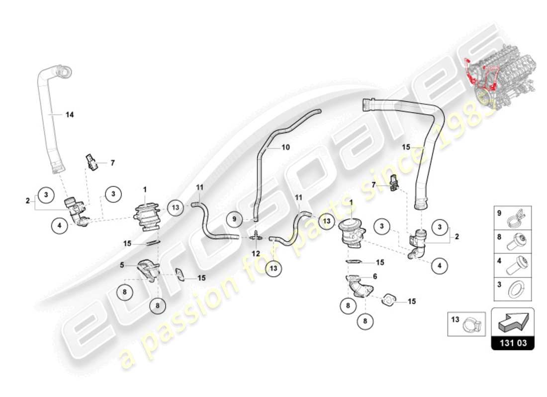 lamborghini revuelto coupe (2024) vacuum line part diagram