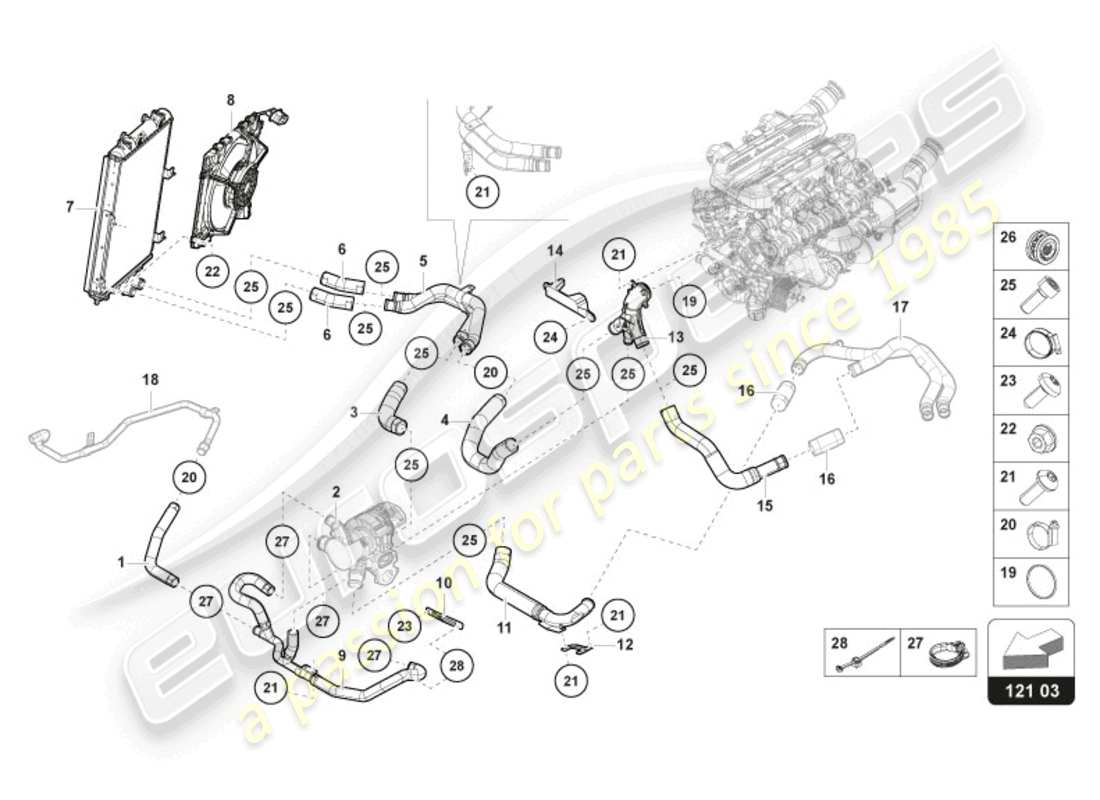 a part diagram from the lamborghini revuelto parts catalogue