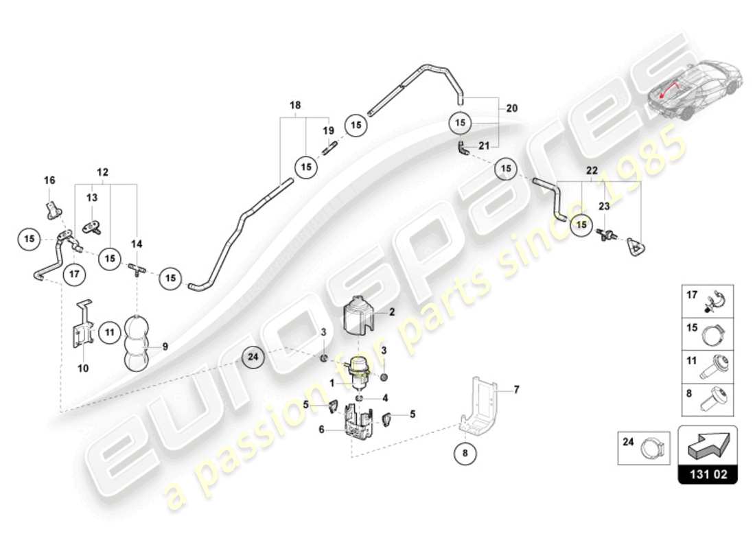 a part diagram from the lamborghini revuelto parts catalogue