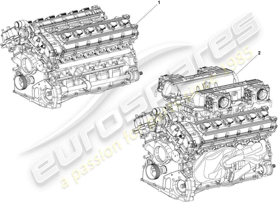 lamborghini reventon base engine 6.5 ltr. part diagram