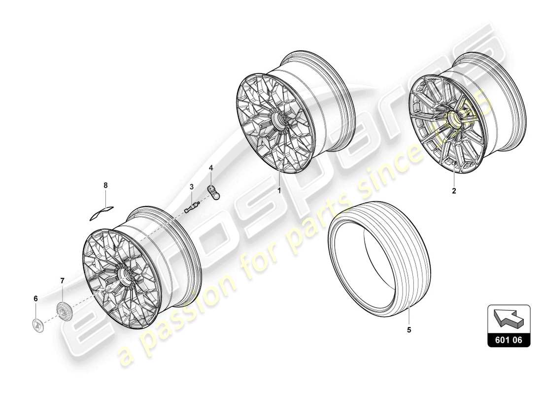 lamborghini sto (2023) wheels/tyres rear part diagram