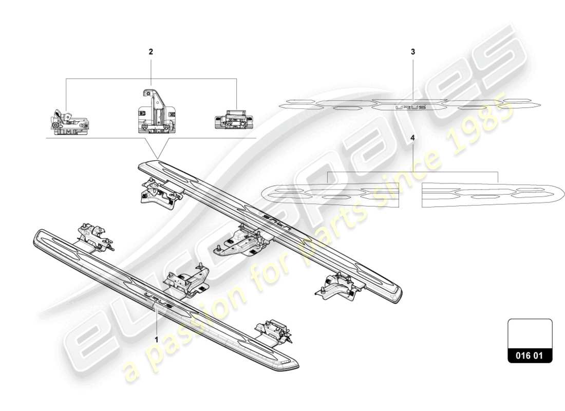 lamborghini urus performante (accessories) spoiler part diagram