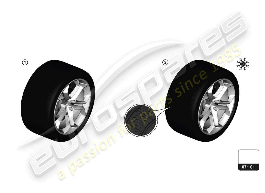 lamborghini accessories (aventador ultimae) tyres part diagram