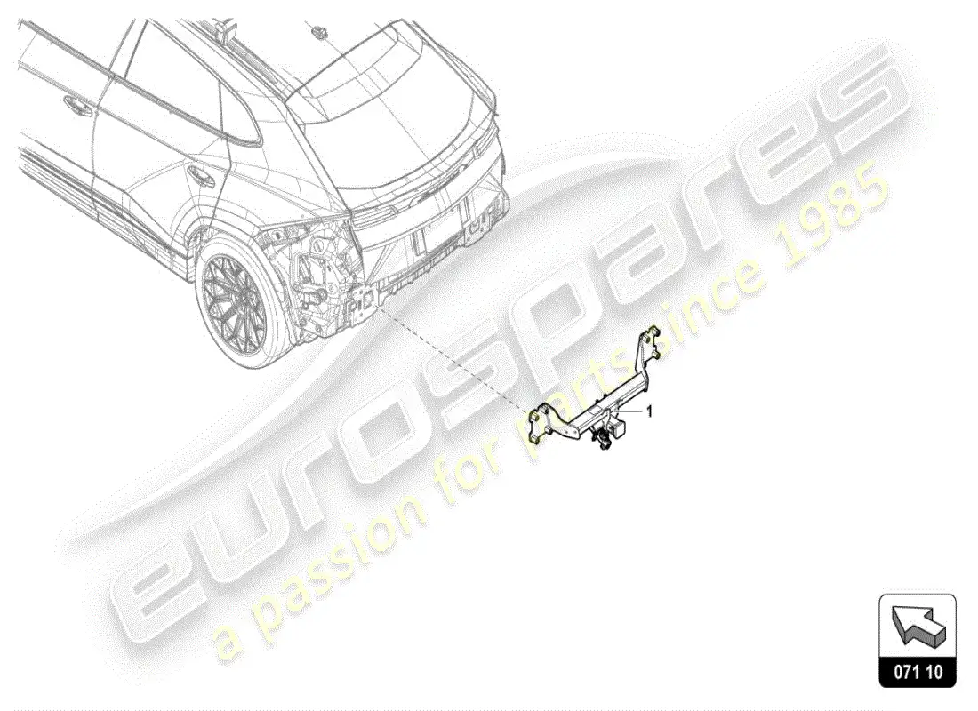 lamborghini urus (accessories) accessory for trailer tow hitch parts diagram