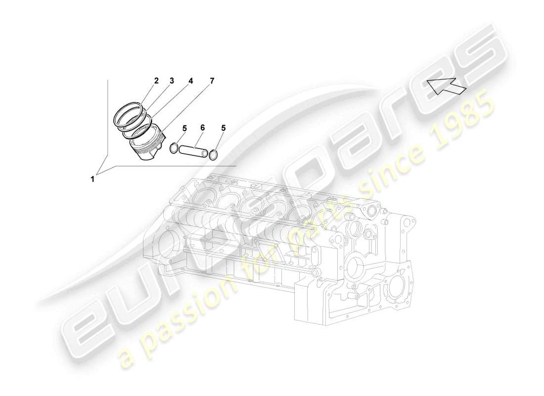 lamborghini lp640 coupe (2010) piston parts diagram