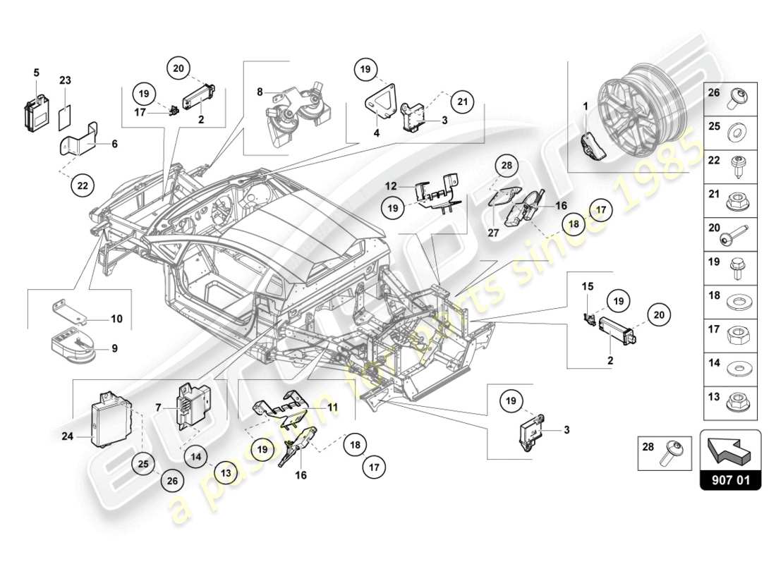 lamborghini 2022 (lp770-4 svj roadster) electrics parts diagram