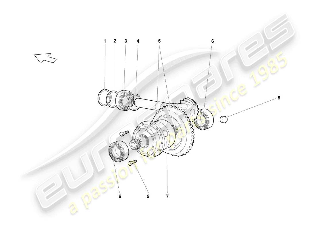 lamborghini reventon differential rear part diagram