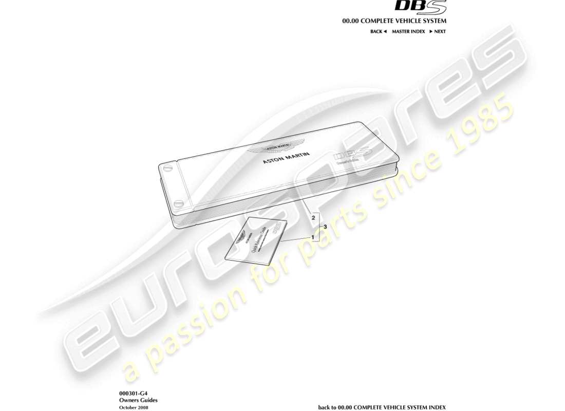 VIEW PARTS DIAGRAMS FROM THE ASTON MARTIN DBS PARTS CATALOGUE a part diagram from the aston martin dbs parts catalogue