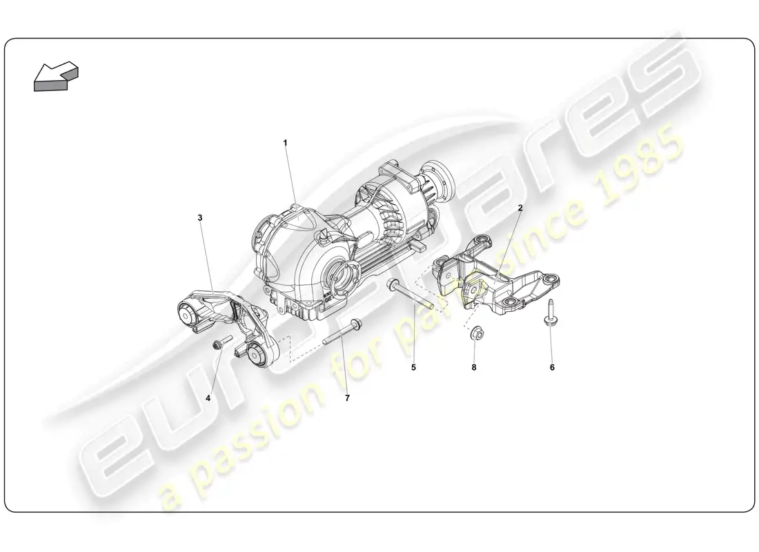 lamborghini super trofeo (2009-2014) differential parts diagram