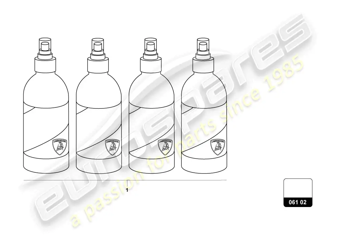 lamborghini urus (accessories) cleaning agent set parts diagram