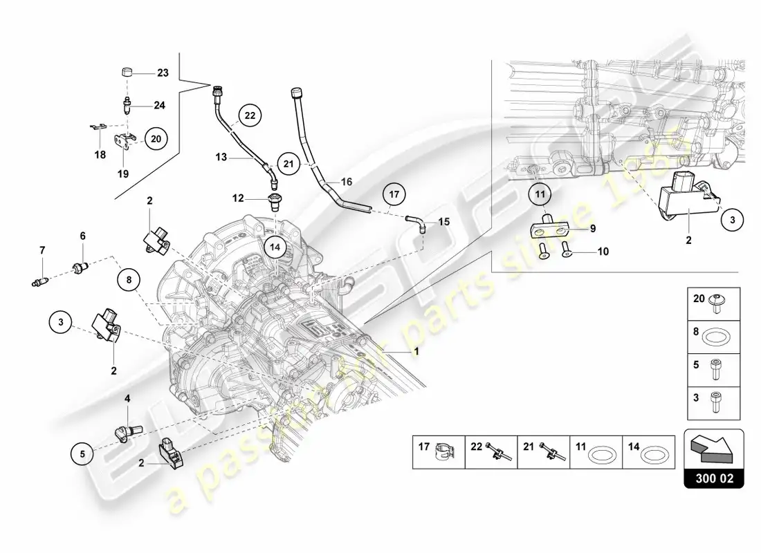 lamborghini centenario roadster (2017) sensors parts diagram