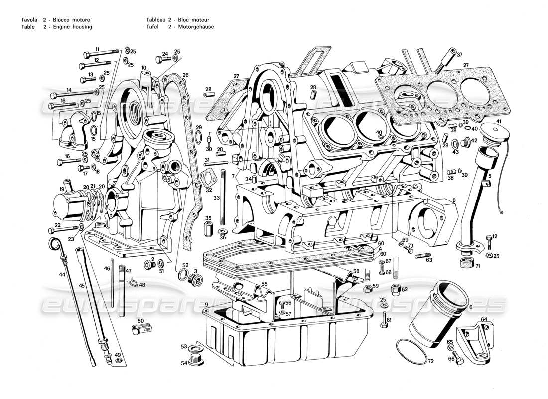 MASERATI MERAK 3.0 ENGINE HOUSING PART DIAGRAM maserati merak 3.0 engine housing part diagram
