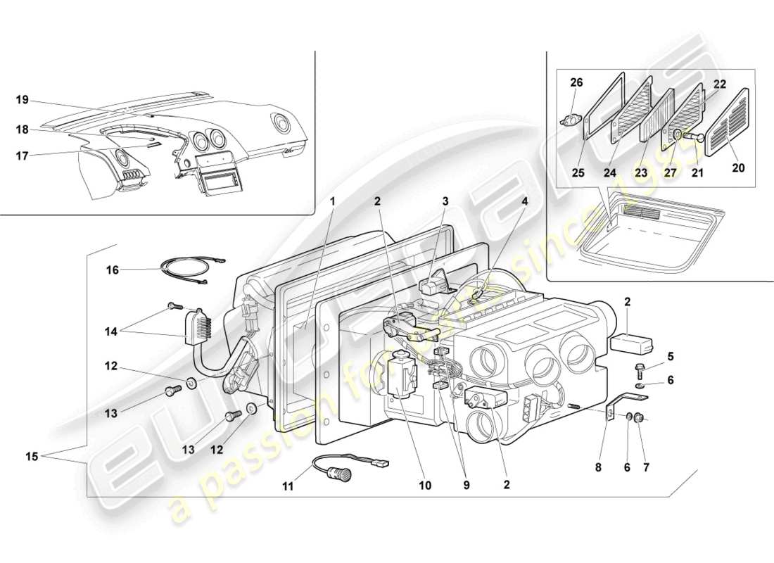 a part diagram from the lamborghini reventon parts catalogue