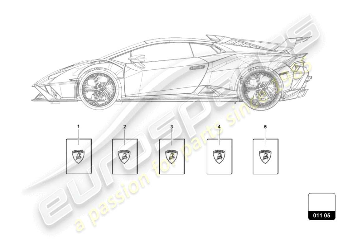 a part diagram from the lamborghini sto (2021) parts catalogue