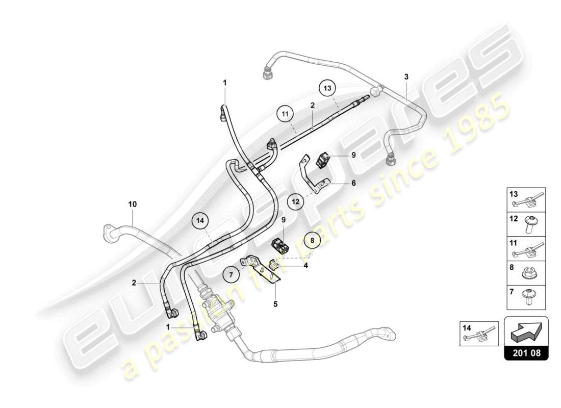 a part diagram from the lamborghini lp770-4 svj coupe (2022) parts catalogue