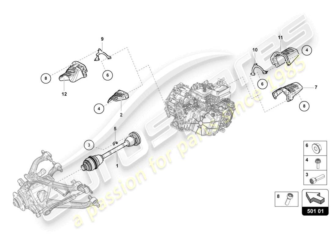 lamborghini 2021 (sto) axle shaft rear part diagram