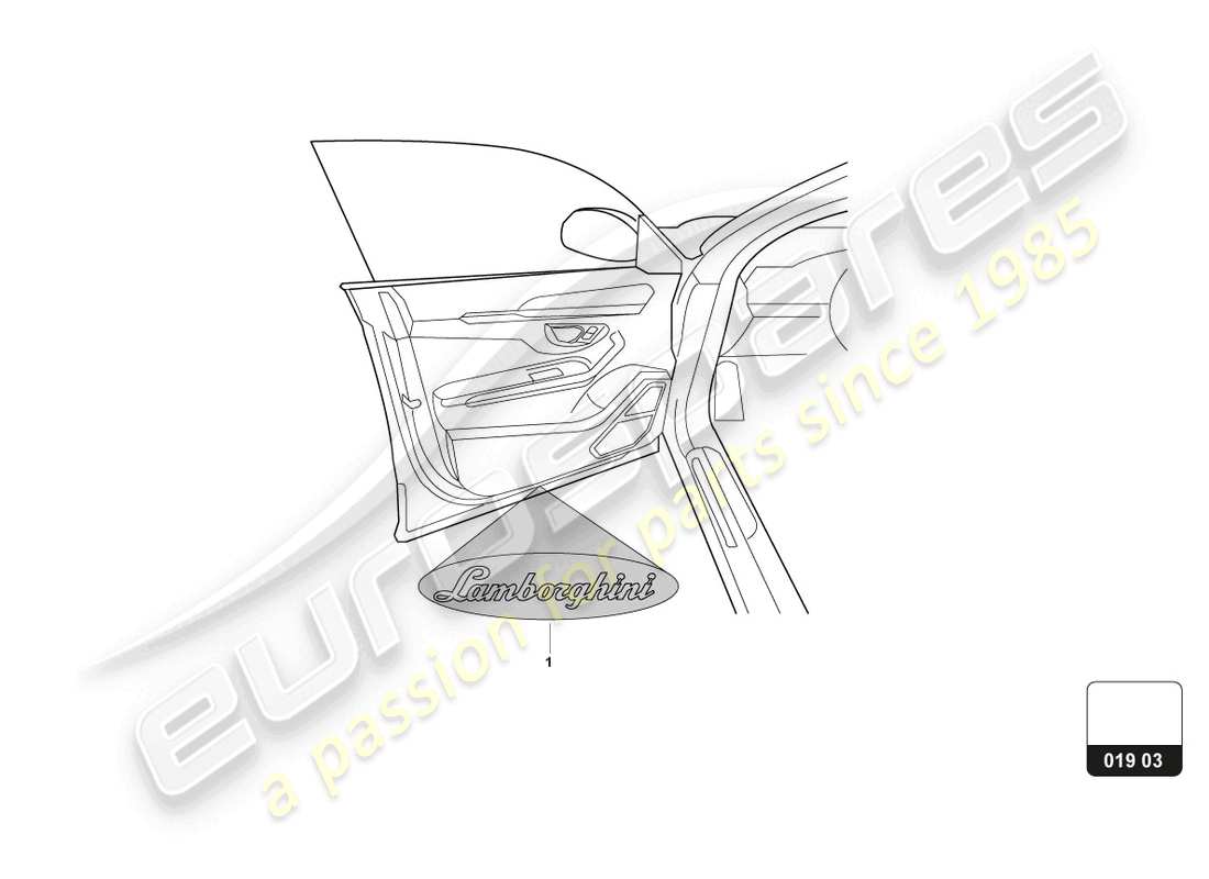 lamborghini urus s (accessories) lighting system parts diagram
