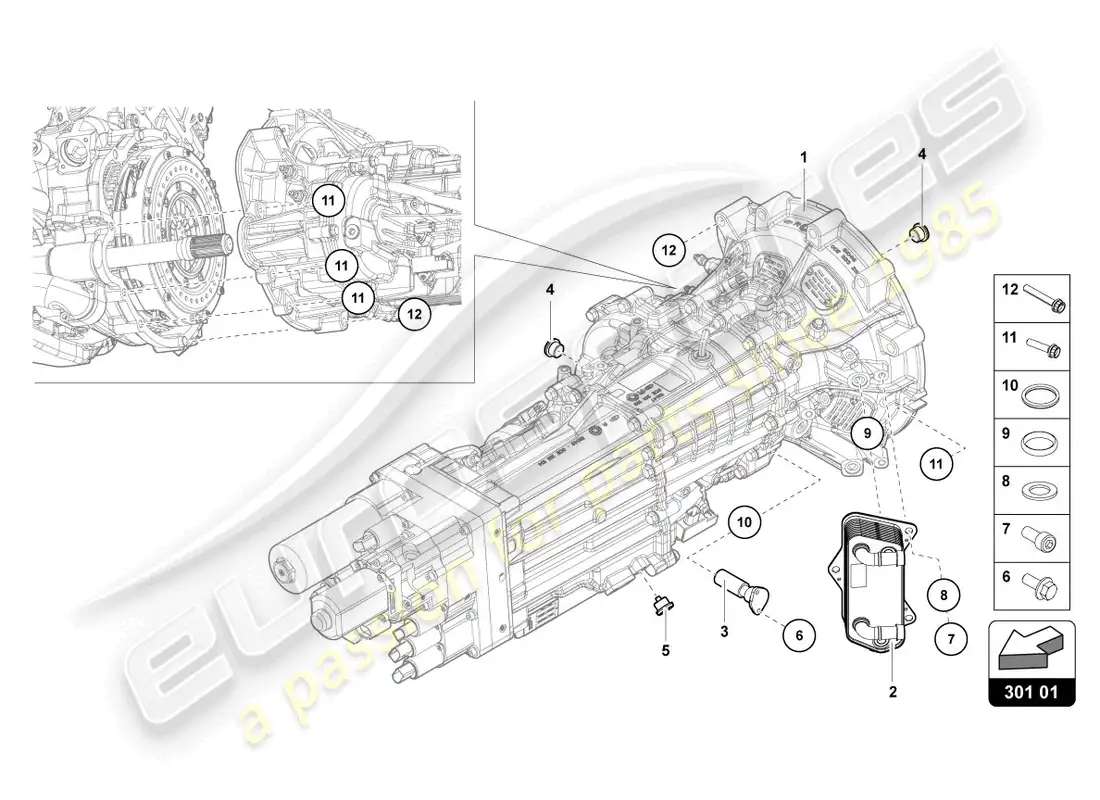 lamborghini sian (2020) oil filter parts diagram