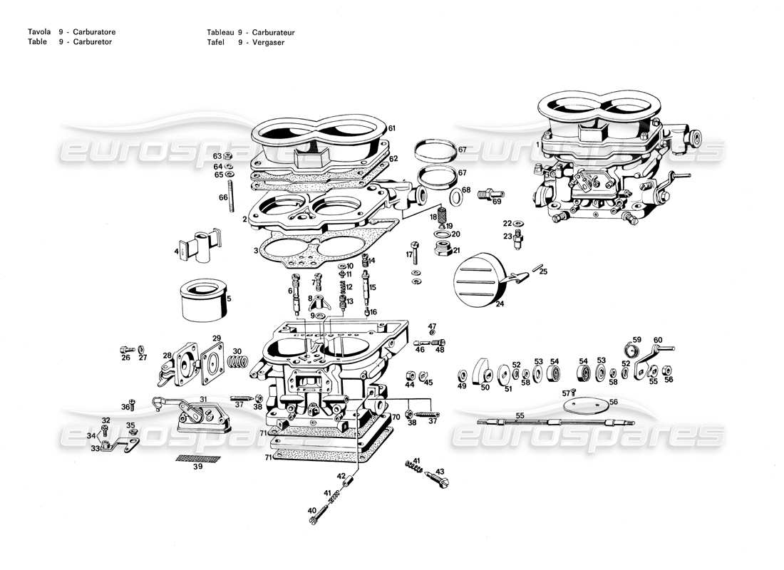 MASERATI MERAK 3.0 CARBURETOR PART DIAGRAM maserati merak 3.0 carburetor part diagram