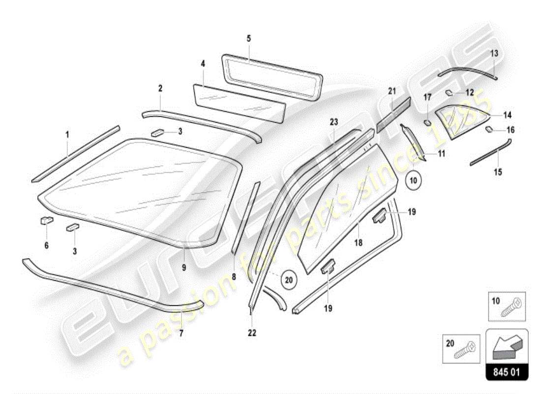 VIEW PARTS DIAGRAMS FROM THE LAMBORGHINI DIABLO PARTS CATALOGUE a part diagram from the lamborghini diablo parts catalogue