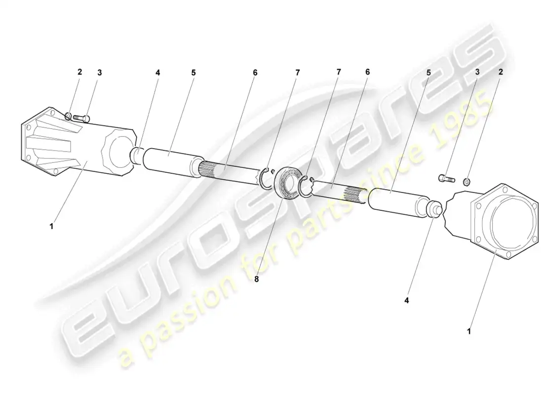 lamborghini murcielago coupe (2003) cardan shaft parts diagram