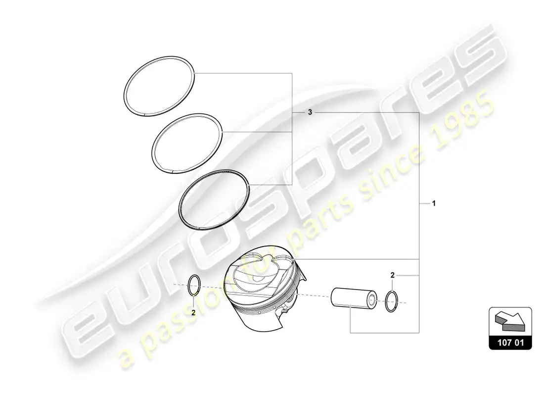 lamborghini lp600-4 zhong coupe (2016) piston complete parts diagram