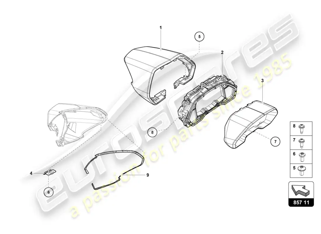 lamborghini centenario roadster (2017) combi parts diagram