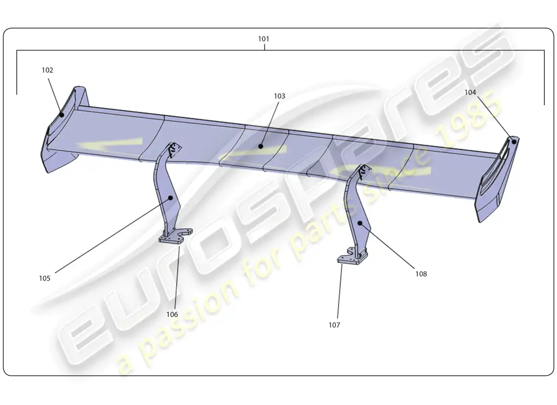 lamborghini super trofeo (2009-2014) engine bonnet parts diagram