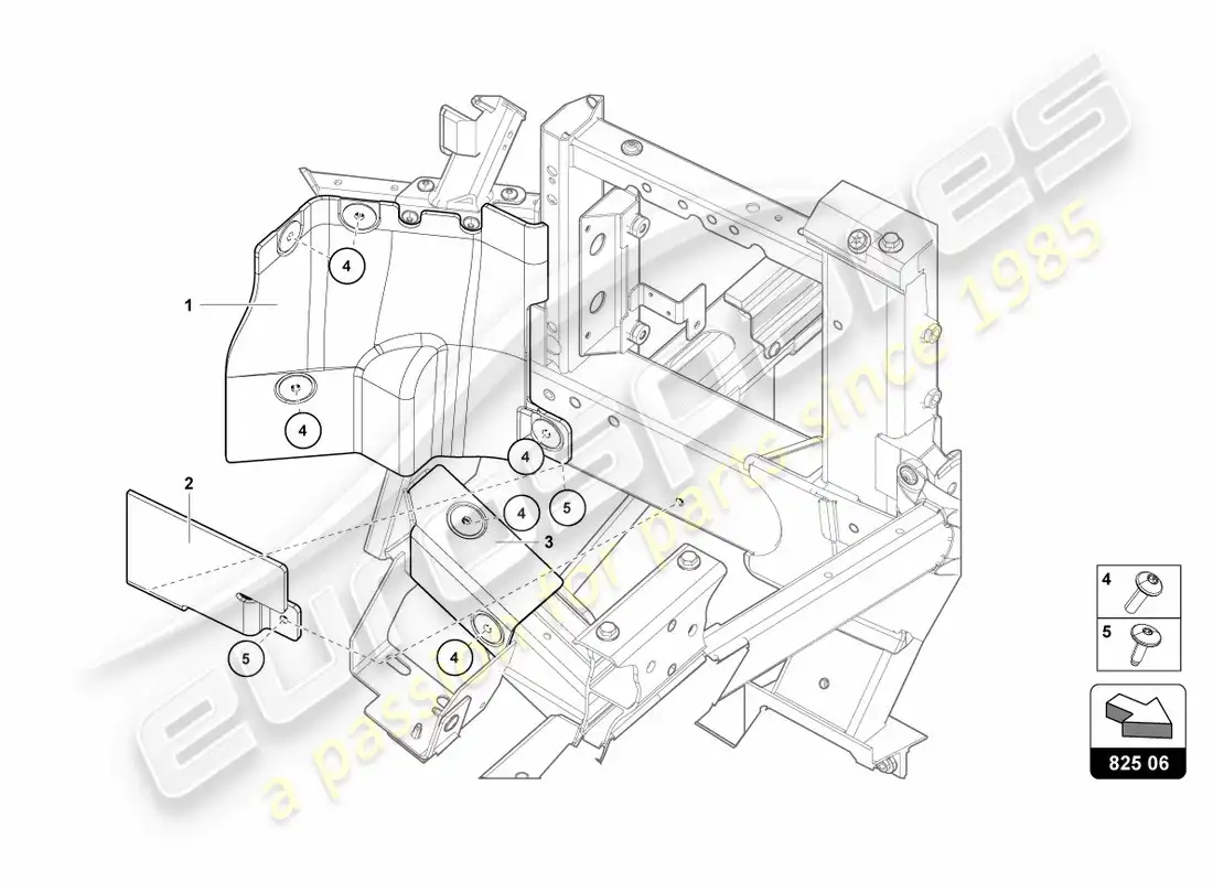 lamborghini centenario roadster (2017) heat shield parts diagram