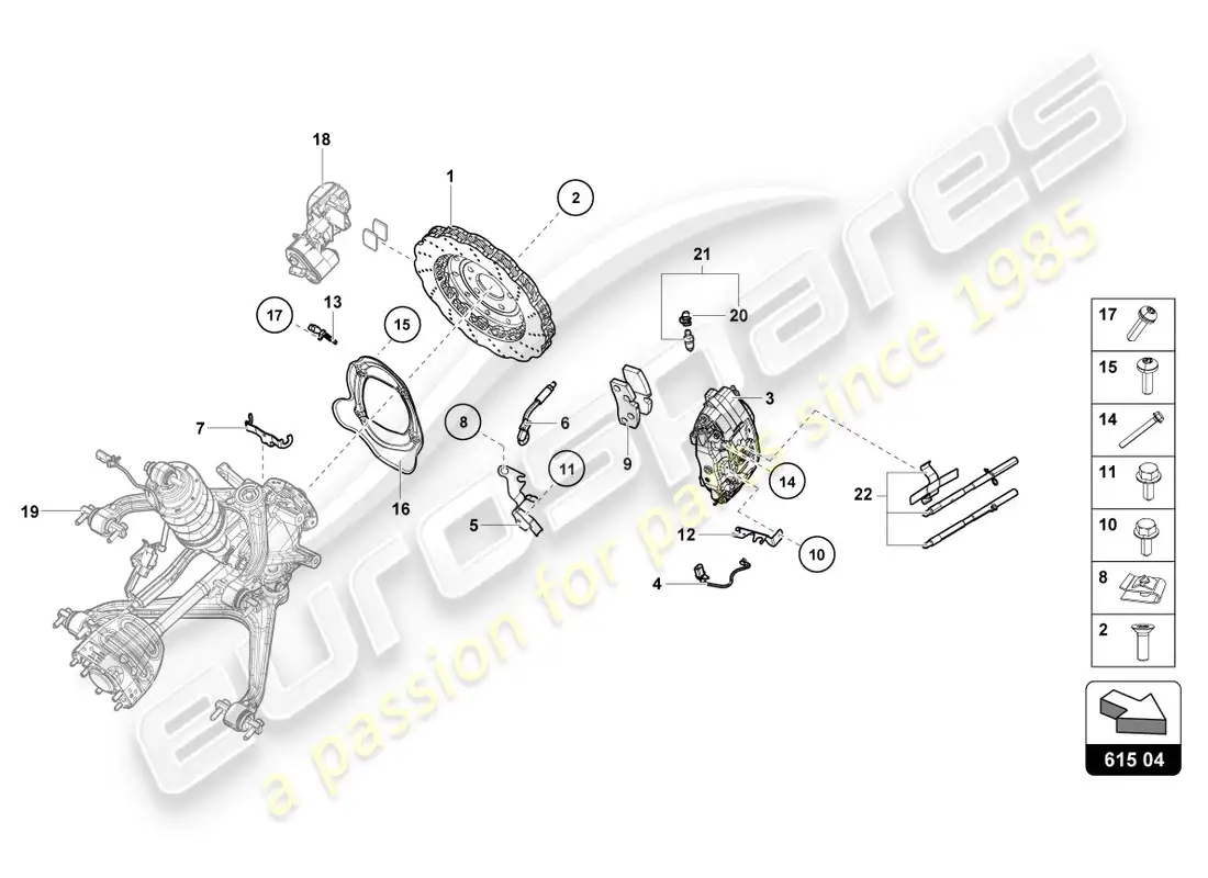 lamborghini lp580-2 coupe (2016) brake disc (vented) parts diagram