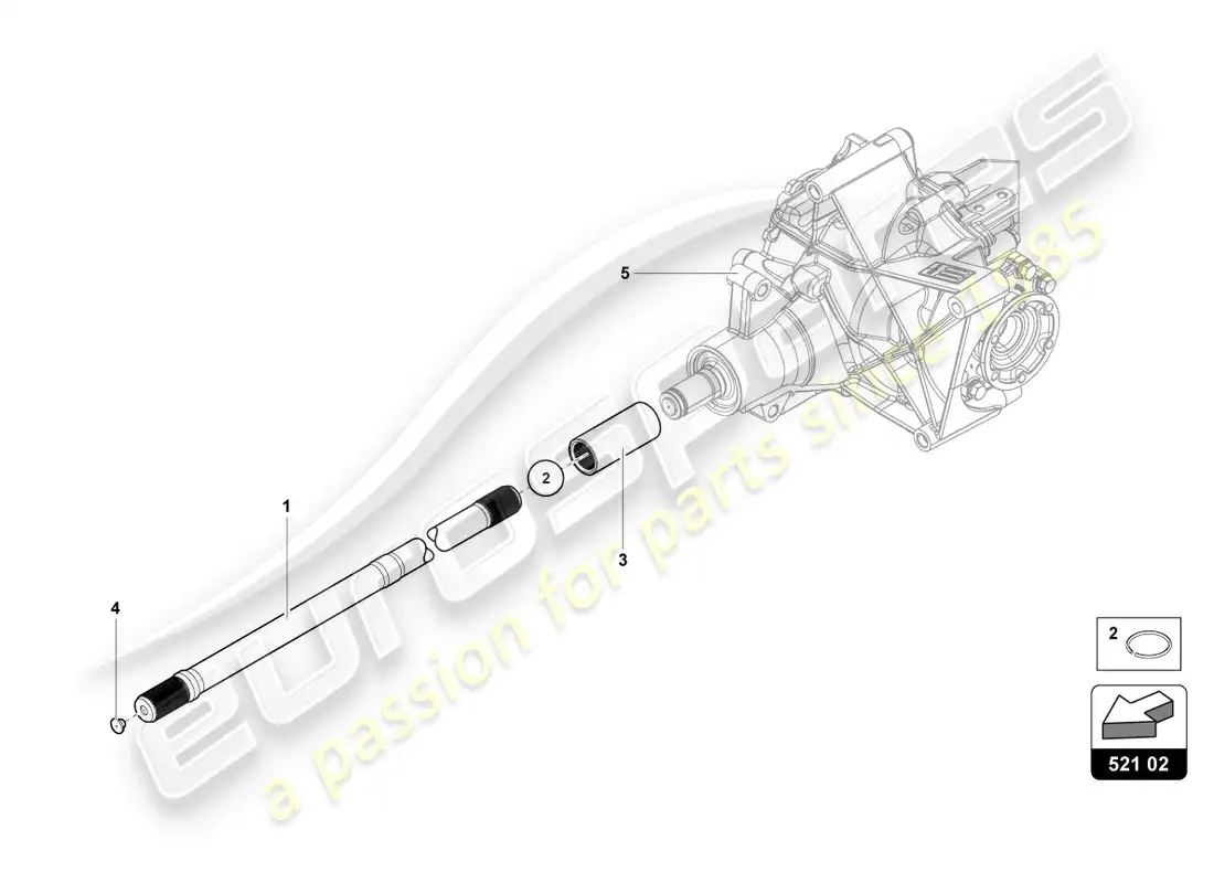 lamborghini centenario roadster (2017) input shaft parts diagram