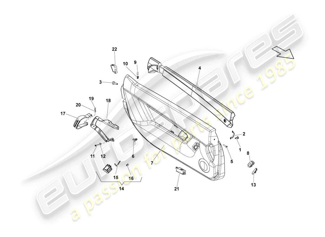 lamborghini lp570-4 spyder performante (2013) door panel part diagram