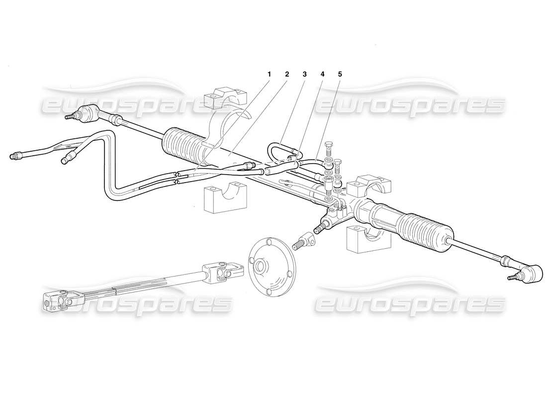 lamborghini diablo se30 (1995) power steering (optional) (valid for rh d. version - january 1995) parts diagram