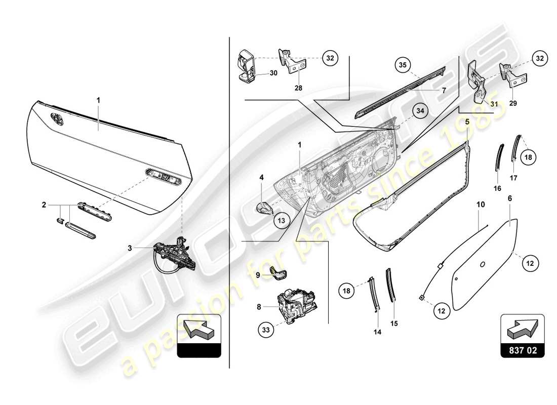 lamborghini 2016 (super trofeo) doors-handle and lock part diagram