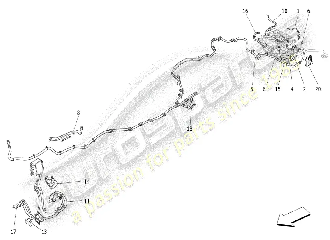 maserati ghibli (2021) main wiring parts diagram