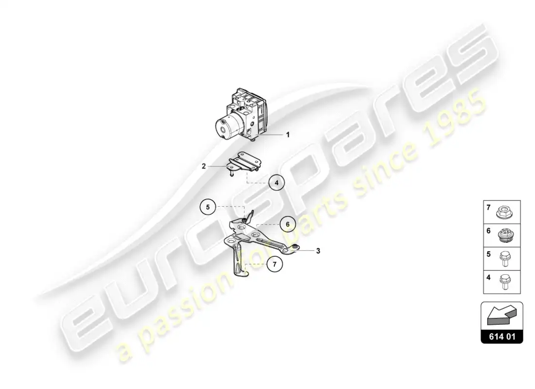 lamborghini lp580-2 coupe (2017) abs unit with control unit parts diagram