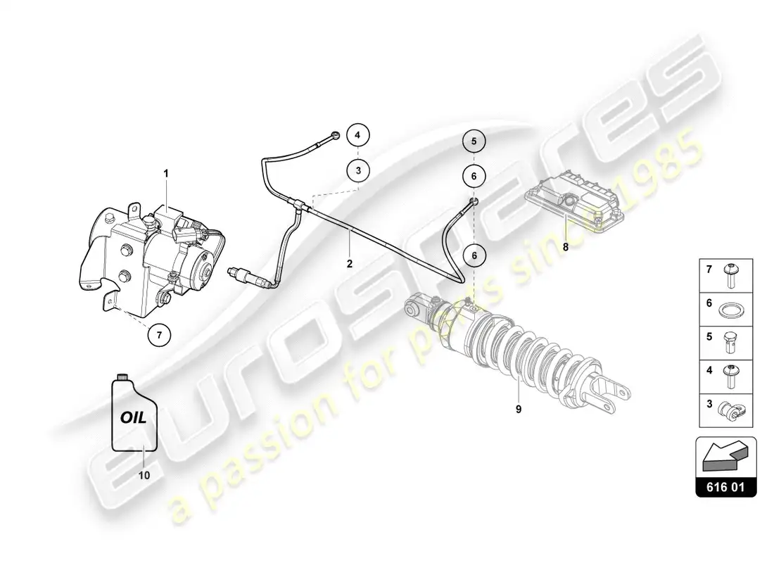 lamborghini centenario coupe (2017) lifting device parts diagram
