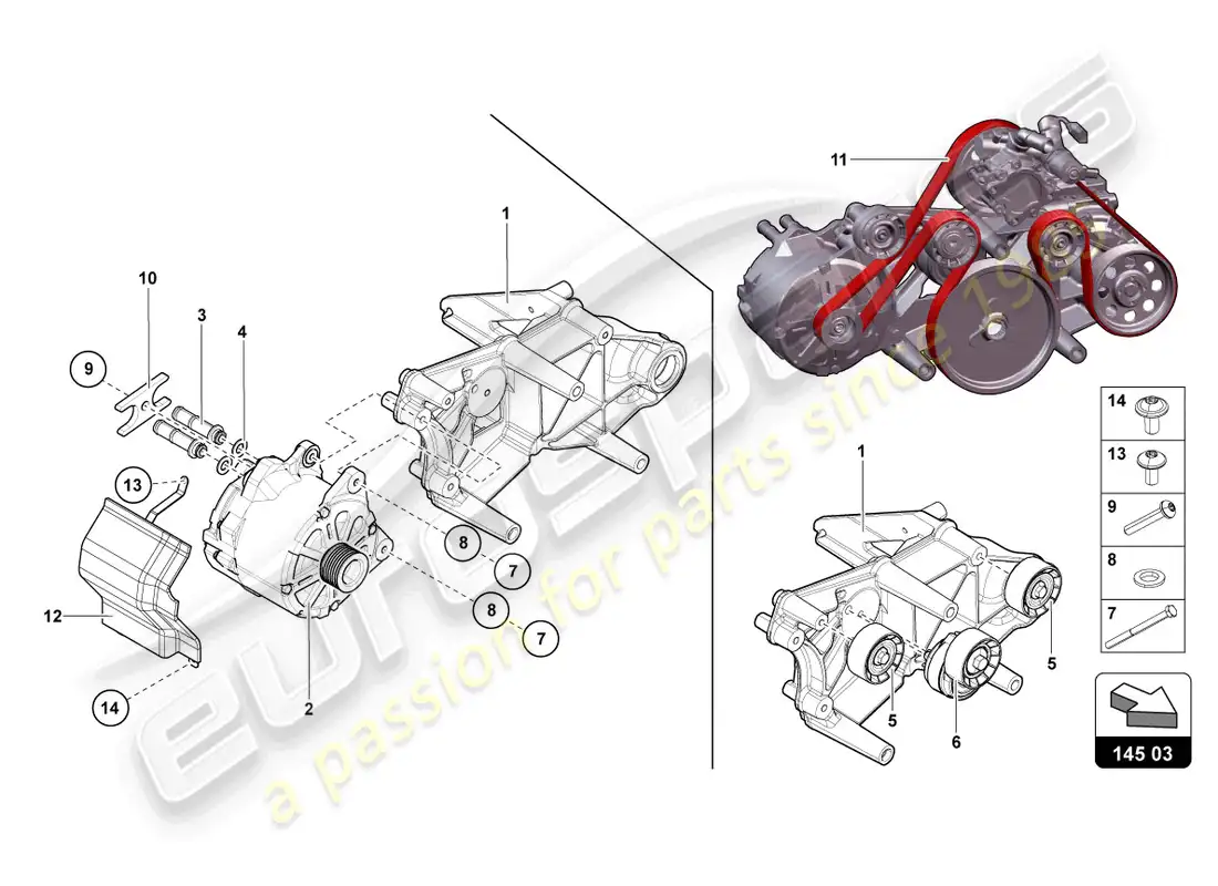 lamborghini sian (2020) alternator and single parts parts diagram