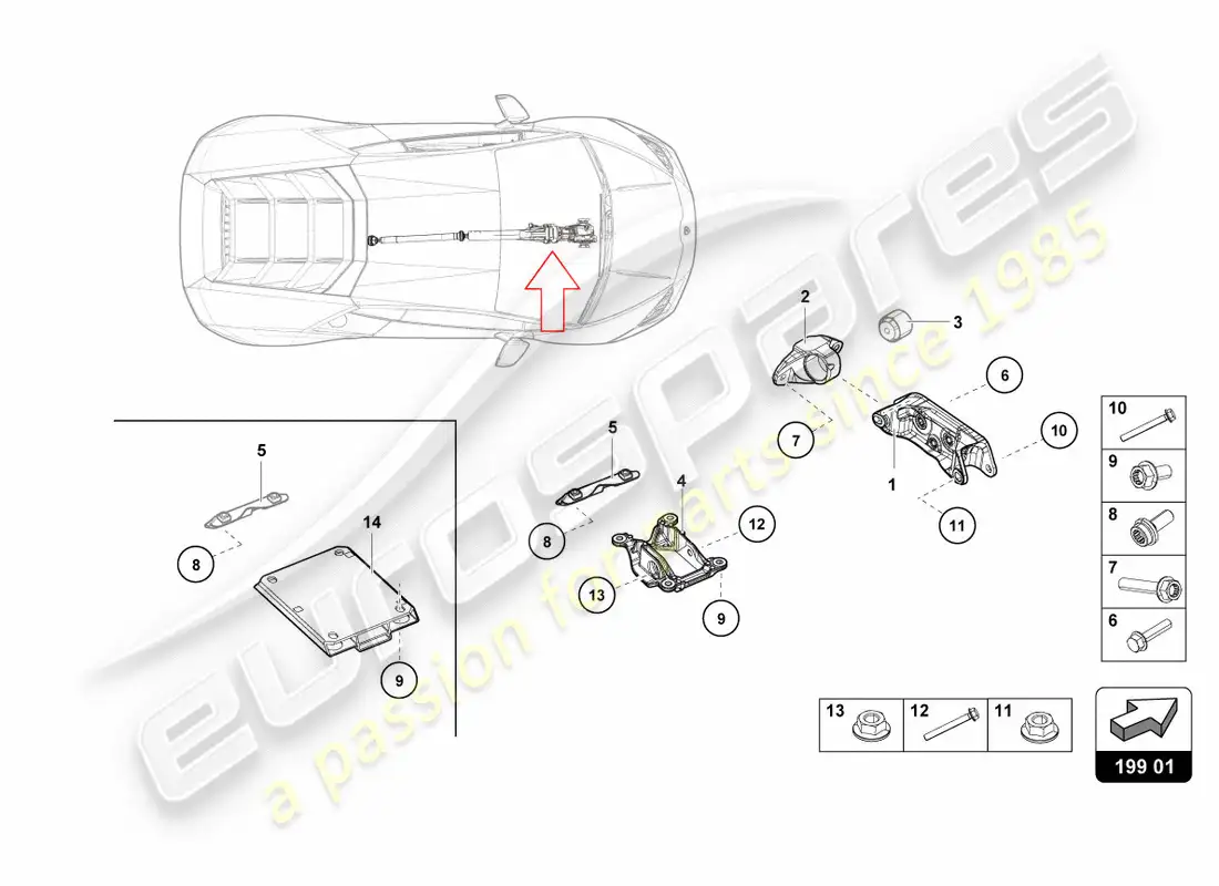 lamborghini lp600-4 zhong coupe (2016) bearing piece parts diagram