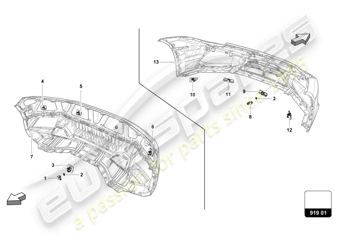 lamborghini lp600-4 zhong coupe (2016) sensors center parts diagram