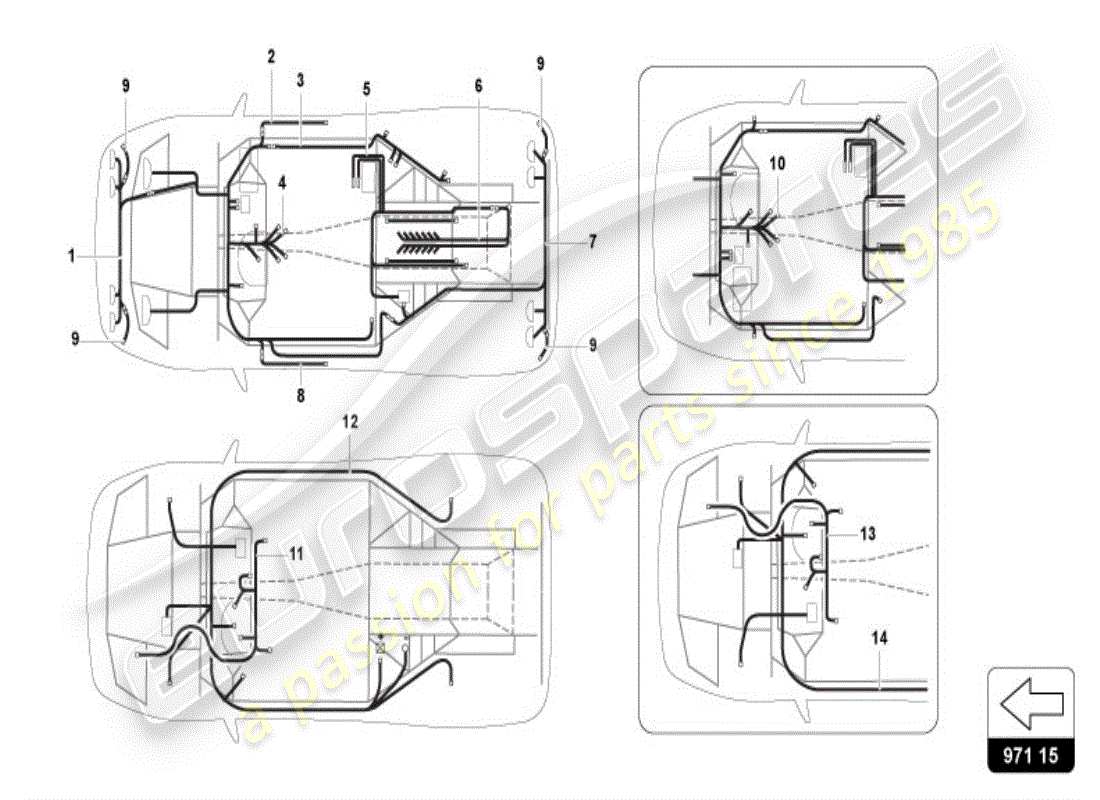 lamborghini diablo vt (1999) electrical system parts diagram